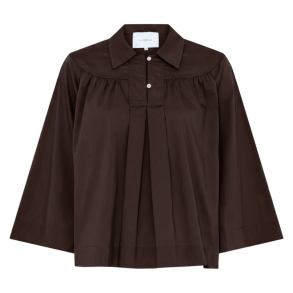 La Rouge Bluse - Vilma Shirt - Dark Brown