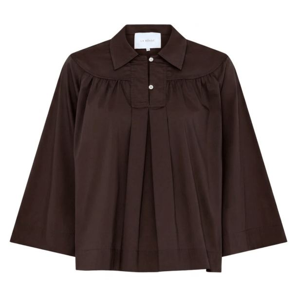 La Rouge Bluse - Vilma Shirt - Dark Brown