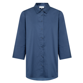 Leveté Room Skjorte - LR-Isla Solid 124 - Vintage Blue