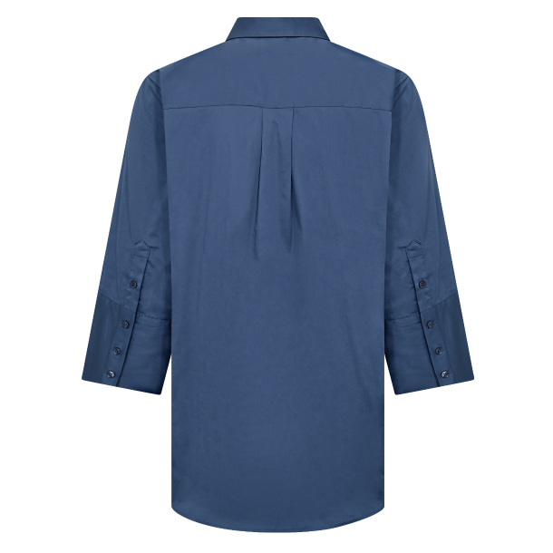 Leveté Room Skjorte - LR-Isla Solid 124 - Vintage Blue