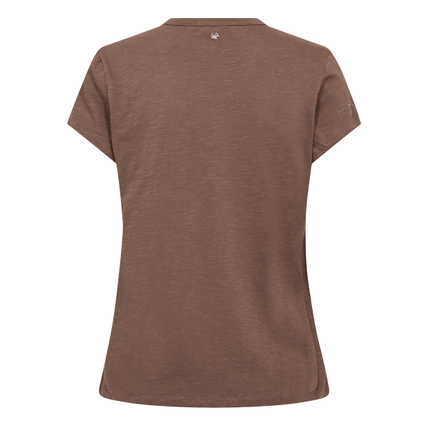 Mos Mosh T-shirt - MMSafina O-SS Tee - Coffee Quartz