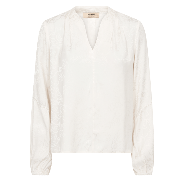 Mos Mosh Skjorte - MMHefa Paisleya Blouse - Ecru