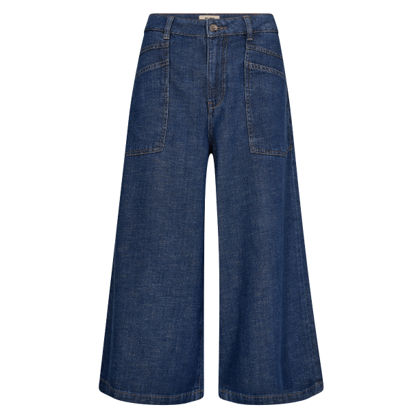 Mos Mosh Bukser - MMCulotte Arge Jeans Cropped - Dark Blue