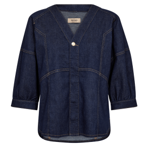 Mos Mosh Skjorte - MMBari Crispy Shirt - Dark Blue