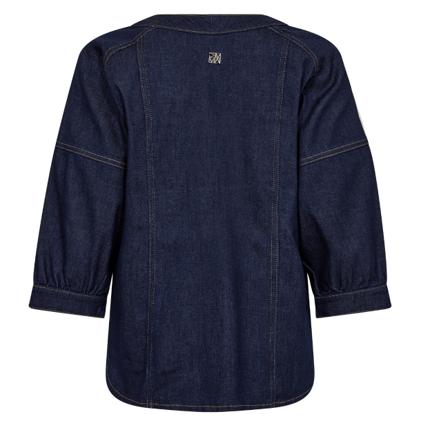 Mos Mosh Skjorte - MMBari Crispy Shirt - Dark Blue
