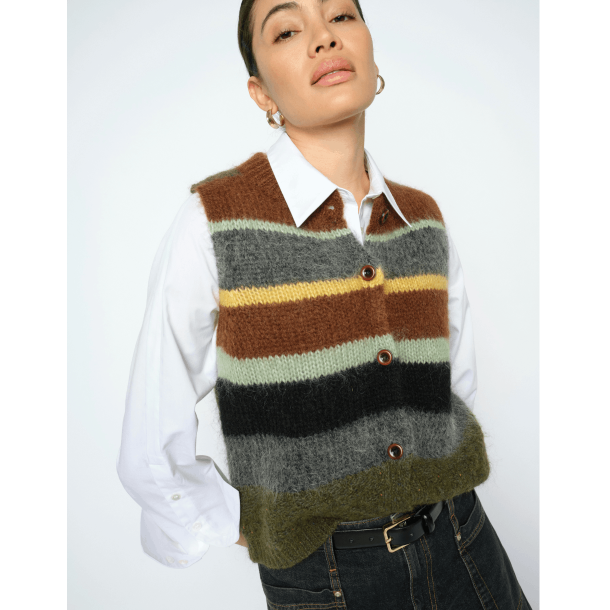 Mos Mosh Vest - MMEsti Knit Vest - Rosin