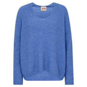 Mos Mosh Strik - MMThora V-neck Knit - Ultra Marine