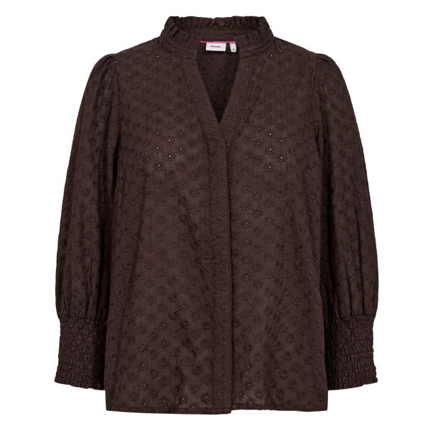 Nümph Skjorte - NuSalvie Shirt - Black Coffee