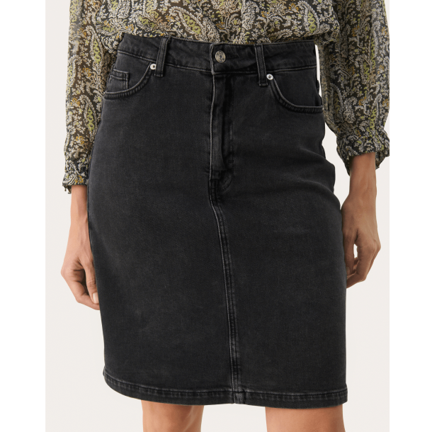 Part Two Nederdel - LejaPW Skirt - Washed Black Denim 