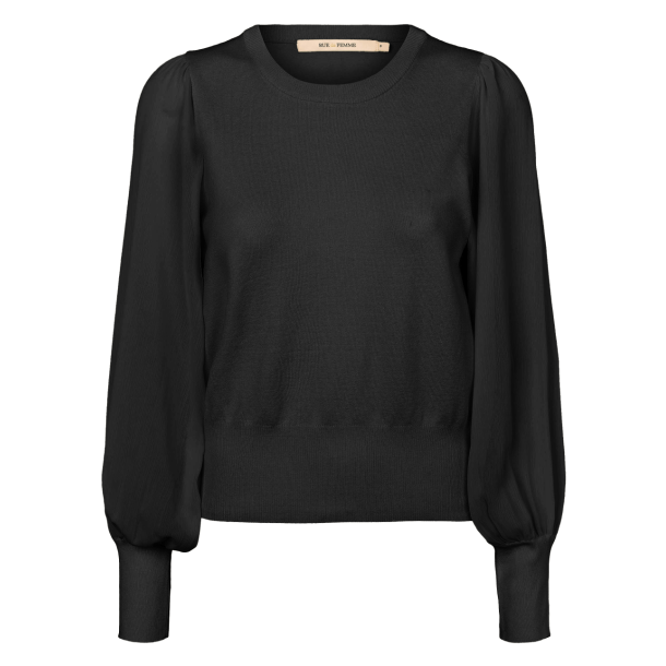 Rue de Femme Bluse - RDFKatricia Knit Blouse - Black
