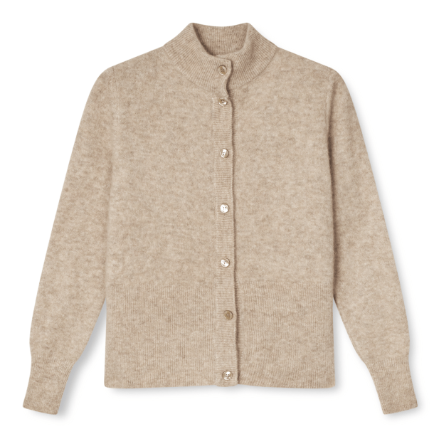 SibinLinnebjerg Strik - Elisabeth Cardigan - Light Melange Sand