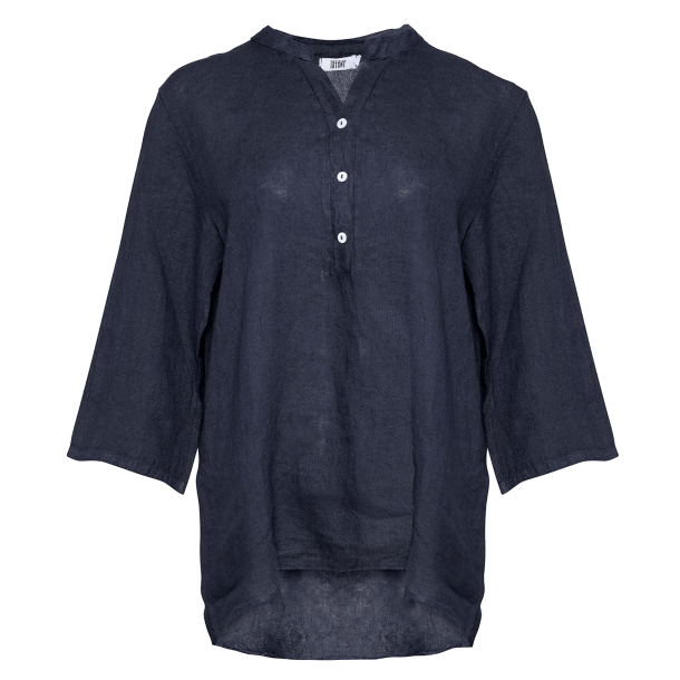 Tiffany Shirt - Linen Shirt - Blue Navy