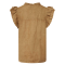 Tiffany Top - Etta Frill Top Linen - Light Brown