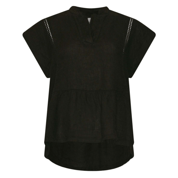 Tiffany Top - Isolde Top Linen - Black