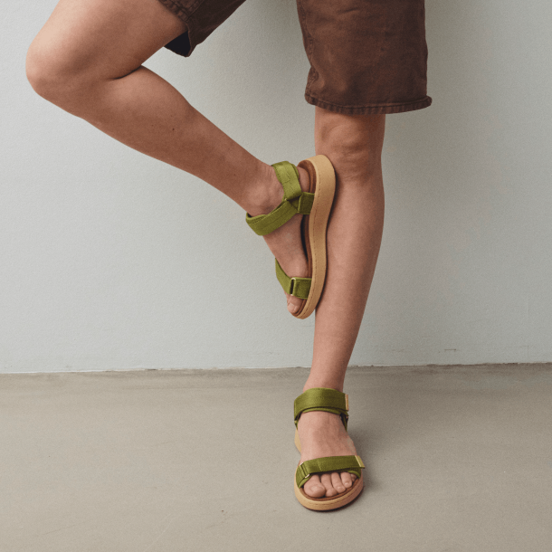 Woden Sandaler - Line - Bambus Green