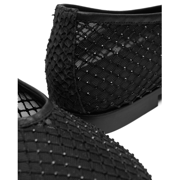 Woden Shoe the Bear Ballerina - Adeline Fishnet - Black