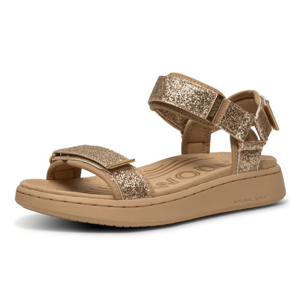 Woden Sandaler - Line Glitter - Coffee Cream