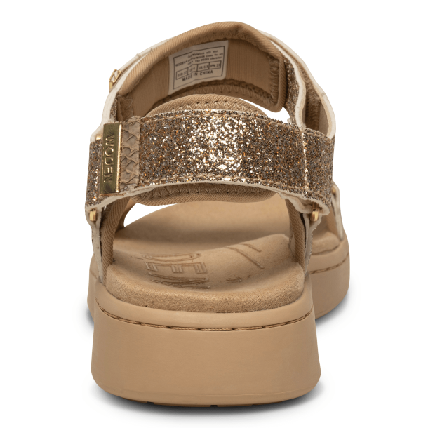 Woden Sandaler - Line Glitter - Coffee Cream