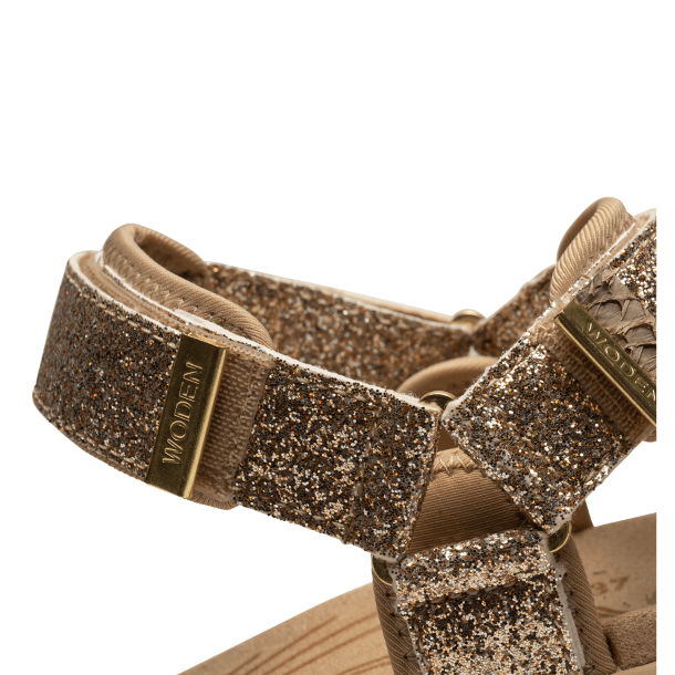 Woden Sandaler - Line Glitter - Coffee Cream
