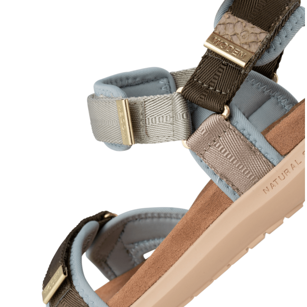 Woden Sandaler - Line Lite - Stone Multi