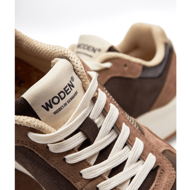 Woden Sneakers - Mathilde Runner Suede - Chocolate Multi