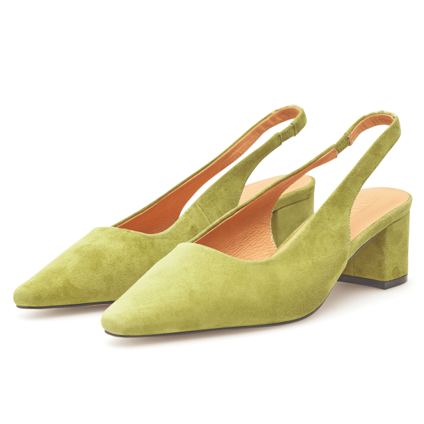 Woden Shoe the Bear Sandal - Julia Suede - Bambus Green