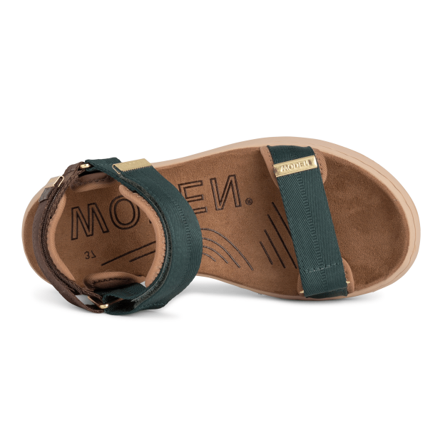 Woden Sandaler - Line - Deep Forest / Chocolate