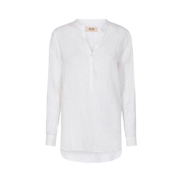 Mos Mosh Skjorte - MMDanna Linen Blouse - White